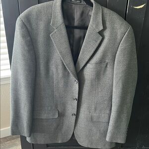 Alfani Gray Wool-Blend Blazer with Notch Lapel